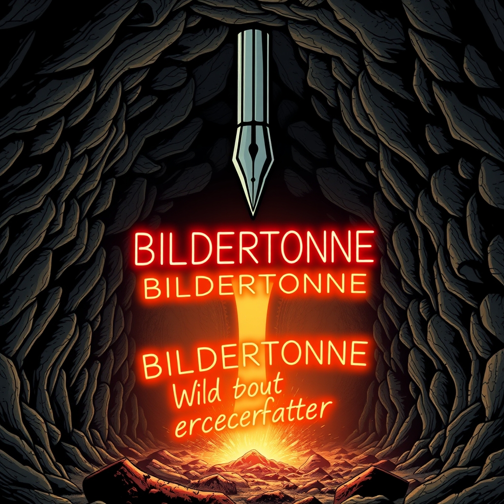 A dark, gritty graphic novel style logo illustration for  an